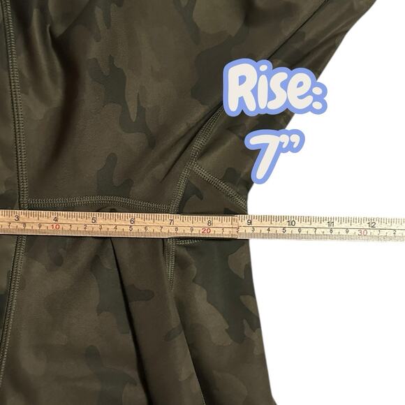 Lululemon Wunder Under Crop Full-On Luxtreme Savasana Camo Fatigue Green Size 4 - Picture 6 of 8